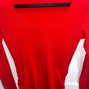 Express Bold Red Long Sleeve Tee